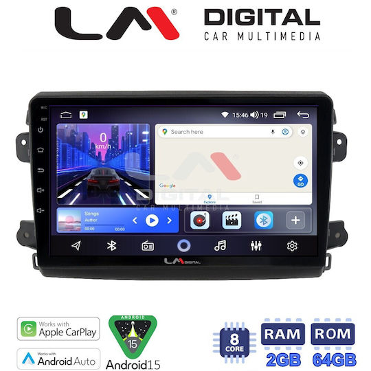 LM Digital Car Audio System for Fiat Ducato 2023 Bluetooth USB Wi-Fi GPS Apple CarPlay Android Auto