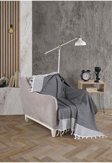 SteweHome Ριχτάρι Πολυθρόνας 150x180εκ. Μαύρο