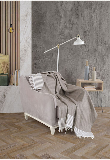 SteweHome Armchair Throw 150x180cm Brown