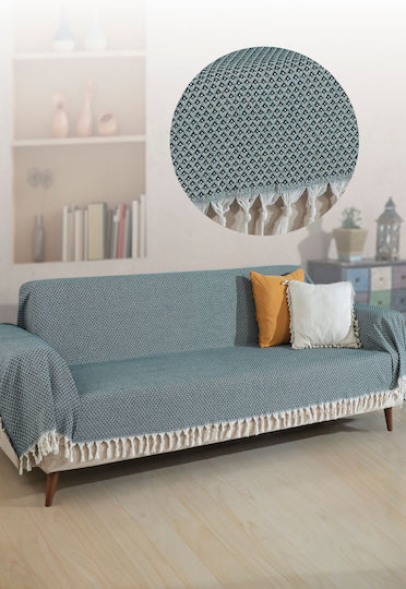 SteweHome Decken & Couchdecken Dreisitzer-Sofa Wurf 180x300cm Petrol Blau