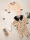 SteweHome Set of Floral Baby Bodysuits 3pcs
