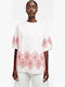 Γυναικείο Oversized Crop T-shirt Ροζ