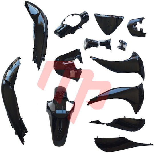 Plastic Kit Honda SH125 SH 125 Mode 14-19 14 Pieces Black Genuine Style