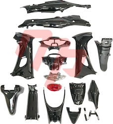 Modenas Kriss 125 Sporty Black Kit of Plastics 17 Pieces Mtm Modenas Kriss 125 Sporty Black Kit of Plastics 17 Pieces Mtm