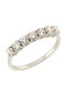 Women's Ring with Zircon in 14K White Gold