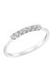 Women's Ring with Zircon in 14K White Gold