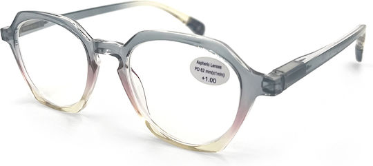 Optosquad Damenteilese Lesebrillen +2.00 in Grau Farbe OPT-1226-3