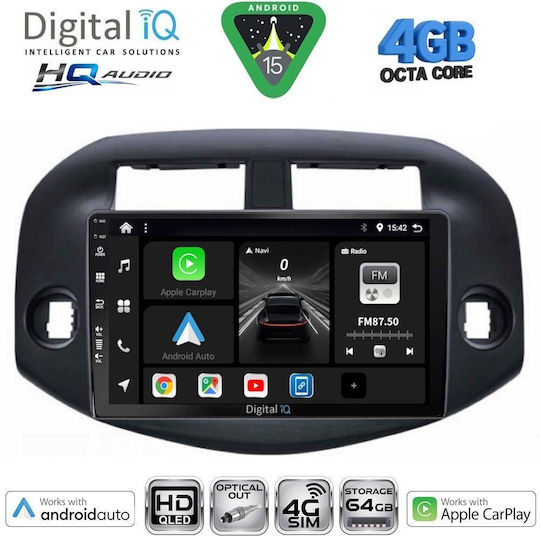 Digital IQ Car Audio System for Toyota RAV 4 2006-2012 (Bluetooth/USB/WiFi/GPS/Apple CarPlay/Android Auto) with 10" Touch Screen
