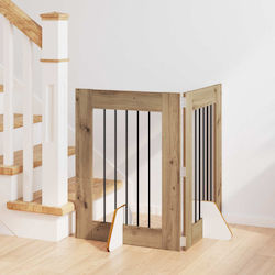 vidaXL Wooden Dog Divider with 2 Panels 120.5x3...