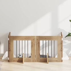vidaXL Metal Door Brown