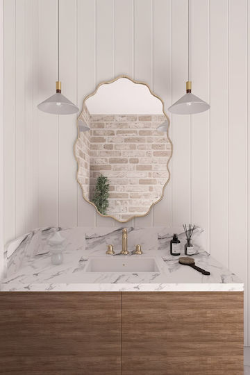 SteweHome Καθρέπτης Μπάνιου 50x90cm Μπρονζέ