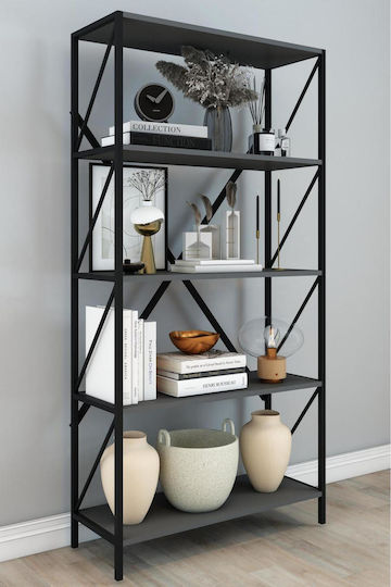 Bibliotecă Gri 70x34x180 cm