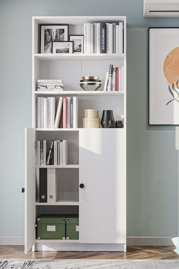 Weißes Bücherregal 80x28x200cm