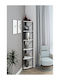 Ecke Bücherregal Metallisch 46x30x177cm