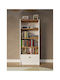 Beige Bookcase 60x22x151cm