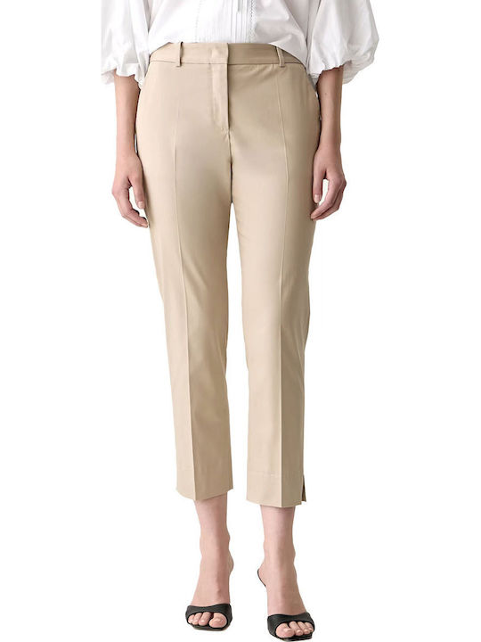 Boss Women's Capri Chino Cotton Trousers Beige