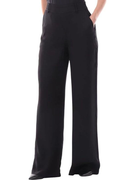 Damen Palazzo Hose Passform Schwarz