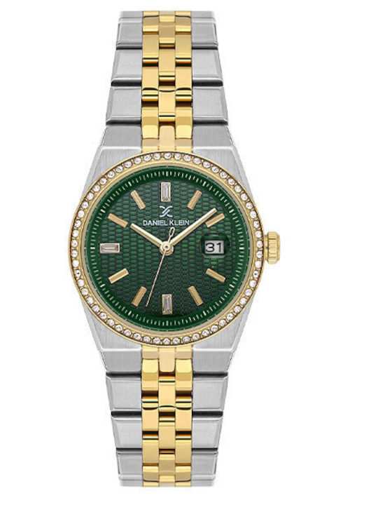 Daniel Klein Womens Battery Watch with Silver M...