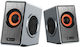 Kisonli T-007 Computer Speakers 2.0 with 6W Power Gray