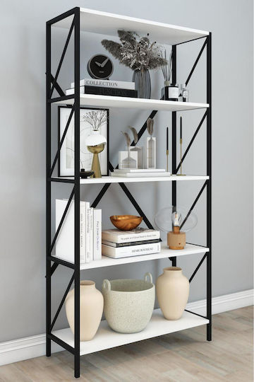 Weißes Bücherregal 54x25x150cm