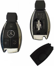 Carcasa Telecomandă Smartkey Mercedes Nickel 3 Butoane Cu Capac Baterie Tip Hu64 Carcasa Telecomandă Smartkey Mercedes Nickel 3 Butoane Cu Capac Baterie Tip Hu64