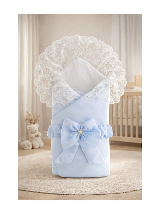 SteweHome Nursery Swaddling Cotton Blue Blanket 85x85cm