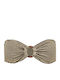 Strapless Bikini Top Brown-Beige