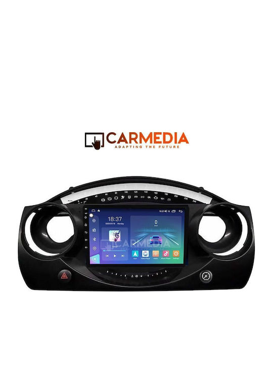 Carmedia Auto-Audiosystem für Klein Cooper 2000-2006 mit Touchscreen 9 Zoll Bluetooth USB Eingebautes Wi-Fi GPS Apple CarPlay Android Auto