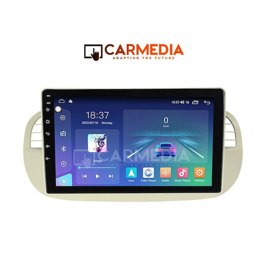 Carmedia Car Audio System for Fiat 500 2007-2015 (Bluetooth/USB/WiFi/GPS/Apple CarPlay/Android Auto) with 9" Touch Screen