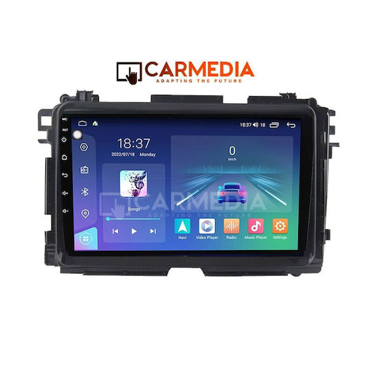 Carmedia Ηχοσύστημα Αυτοκινήτου για Honda HR-V 2015-2021 (Bluetooth/USB/WiFi/GPS/Apple-Carplay/Android-Auto) με Οθόνη Αφής 9"