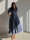 Midi Dress Navy Blue