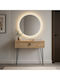 Metal Console Table Brown L80xW70xH70cm