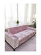 SteweHome Velvet Sofa Throw 2 Seater 180x230cm Pink