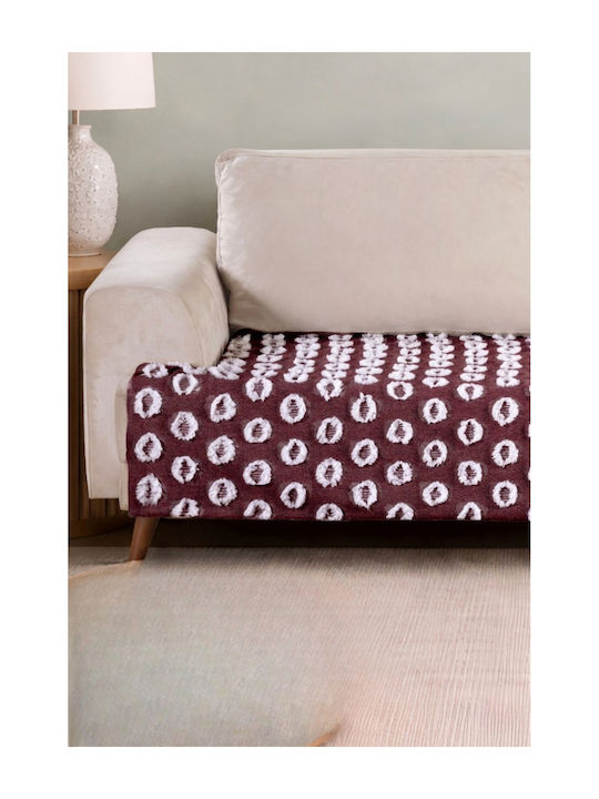 SteweHome Armchair Jacquard Throw 100x200cm Burgundy