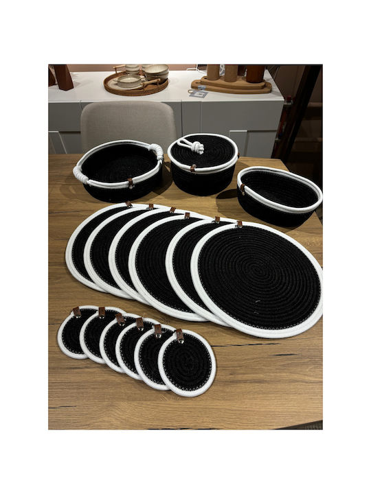SteweHome Σουπλά Ψάθινο Μαύρο 33x33cm 15τμχ SteweHome Σουπλά Ψάθινο Μαύρο 33x33cm 15τμχ