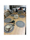 SteweHome Tischsets Korbweide Grau 33x33cm 6 Stück