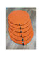 SteweHome Round Wicker Orange Placemats 33cm 6 Pieces