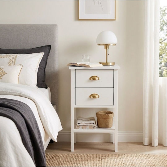 Wooden Gold Bedside Table 40x35x70cm
