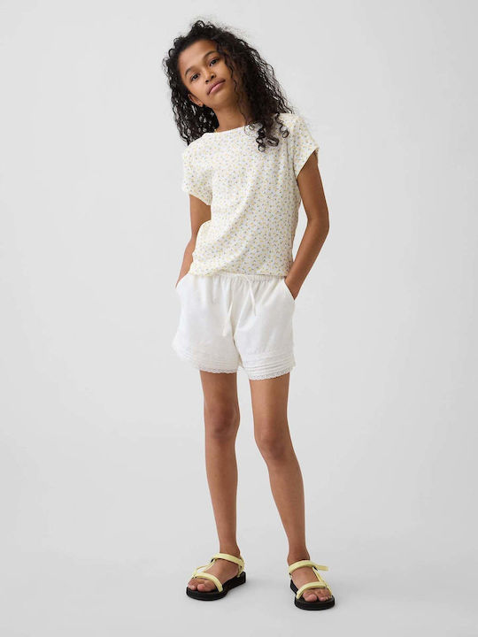 Pantaloni Scurți/Bermude Tesatura Off White Pentru Copii