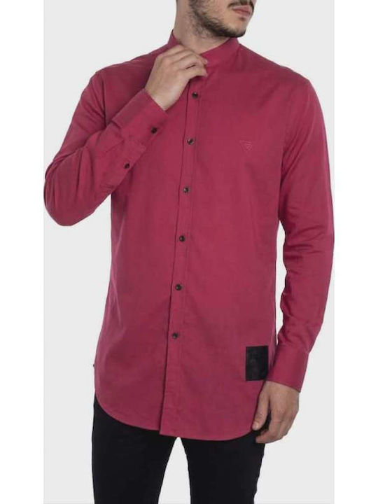 Stefan Fashion Long Sleeve Striped Shirt Wine
