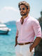 Long Sleeve Linen Shirt in Regular Fit Regular Fit