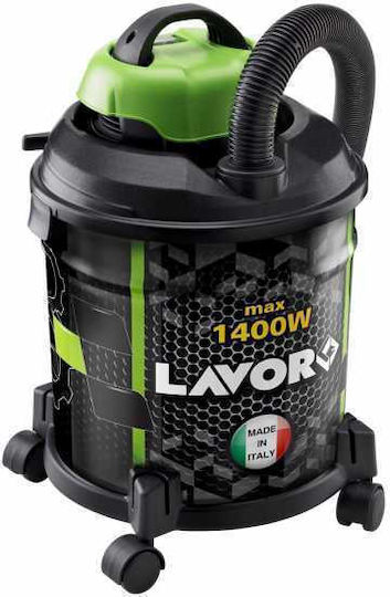 Lavor JOKER 1400S Σκούπα Υγρών / Στερεών 1400W με Πλαστικό Κάδο 20lt