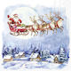 Decoupage Napkin 1 Piece Santa Claus Journey
