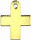 Plexiglas Cross Gold 22x18mm 10pcs