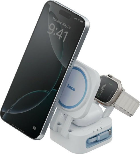 Energea Зарядно Uстройство Magsafe и Кабел USB-C Бял (Gomag Station Mini)