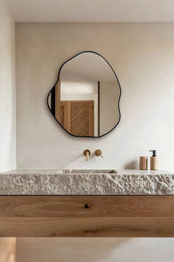 SteweHome STE-015523-V19844-129528 Wandspiegel Asymmetrischer Weißer 70x60cm SteweHome STE-015523-V19844-129528 Wandspiegel Asymmetrischer Weißer 70x60cm