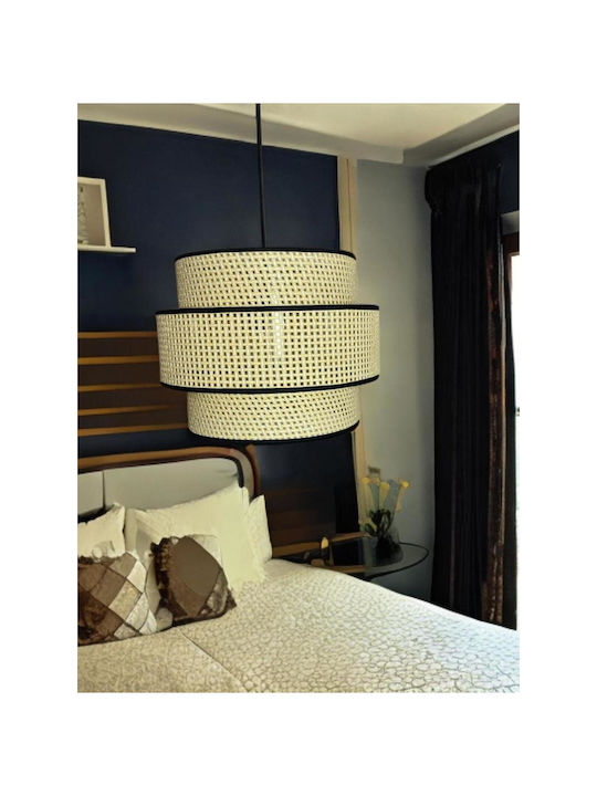 SteweHome Beige Pendant Ceiling Light with E27 Socket 30x75x71cm