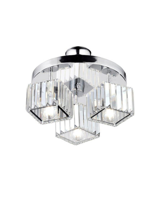 SteweHome Silver Pendant Ceiling Light with E27...