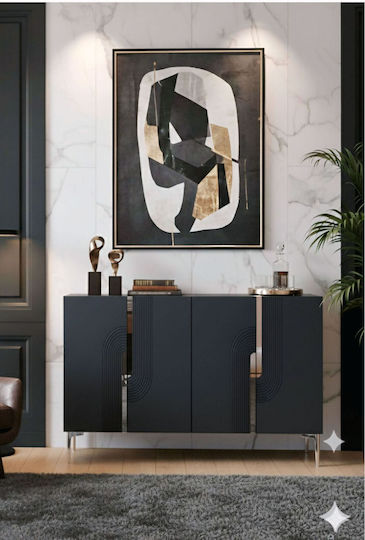 SteweHome Μπουφές Ξύλινος με Καθρέπτη Braune 120x32x75cm