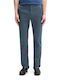 Elastic Trousers in Slim Fit Blue